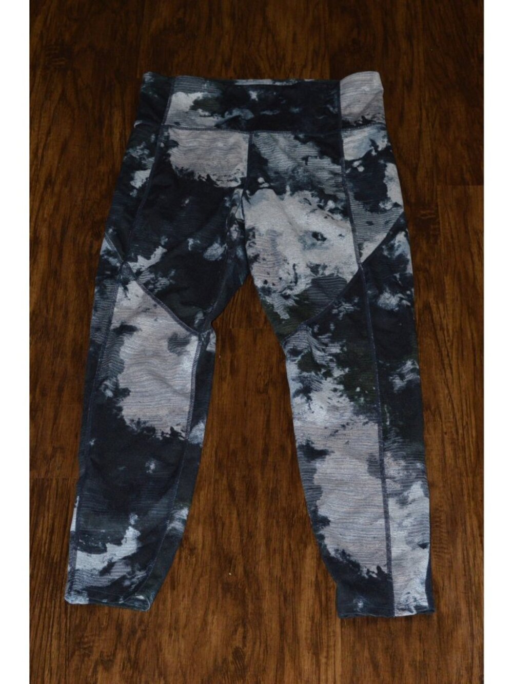 Womens Size Large Joylab Black Gray Leggings Marbled Highrise Athleisure Yoga
